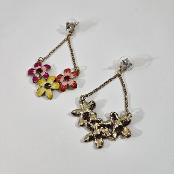 Betsey Johnson vintage flower dangle earrings - Picture 4 of 4